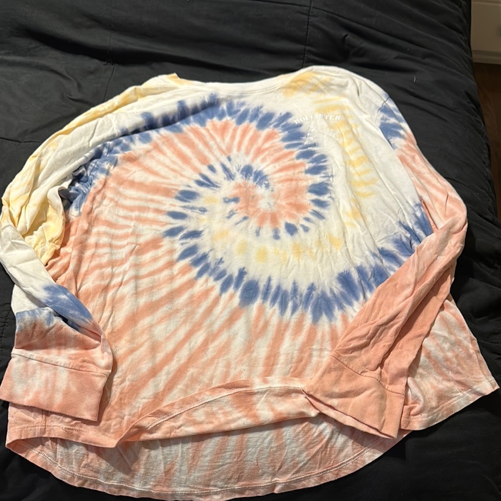 Hollister Soft Yellow Tie-Dye Tee